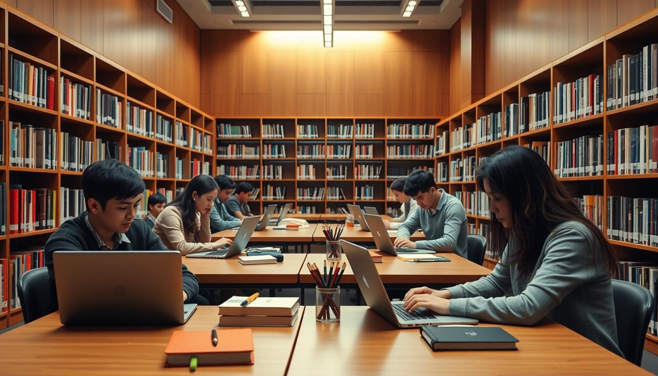 Modern university campus for students